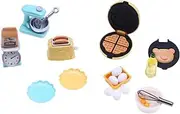 TENOL 1:12 Dollhouse Kitchen Set Kitchen Appliances Toys Toasters Mini House Furniture Accessories Kits for Kids Girls Holiday Gifts, Style B