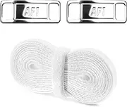 [YLOKO] Air Force 1 Shoe Lace Charms with Original Shoe Laces, Metal Tag Shoes Charms, Flat Laces for Sneakers AF1s