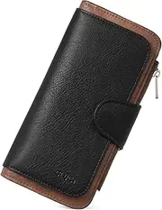 [CLUCI] Women Wallet Leather RFID Trifold Large