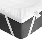 Mattress Topper 160 x 200 cm Cotton, Extra Soft for Box Spring and Sofa Bed, Guest Bed, Machine Washable