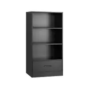 Costway 4-tier Bookshelf Wood Display Shelf w/Drawer