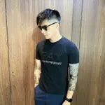 美國百分百【全新真品】EMPORIO ARMANI EA7 短袖 T恤 LOGO T-SHIRT 短T 黑色 BI06