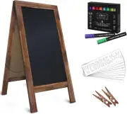 A Frame Chalkboard with Chalk Markers by : 40X20 Solid Wood A-Frame Sign Gray Do