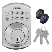 Keyless Deadbolt Keypad Digital Lock Electronic Remote Control Stainless Steel