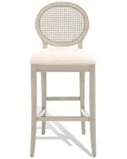 Safavieh Couture Set of 2 Karlee Rattan Back Barstools