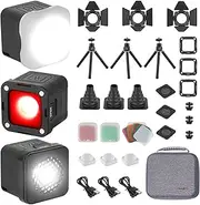 SmallRig RM01 Mini LED Video Light Kit (3 Pack), Waterproof Portable Camera Light Kit Cube with 8 Color Filters, Dimmable Fill Photography Light 5600K CRI95 for Smartphone, Action and DSLR Camera-3469