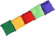 Toyvian 5Pcs Small Bean Bags for Durable Tossing Game for Parties for Carnivals and Develops Hand Skills and Concentration