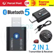 USB Bluetooth 5.0 Transmitter Receiver Audio Adapter AUX 3.5mm TV CAR PC Speaker