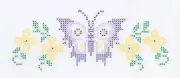 Jack Dempsey Stamped Pillowcases W/White Perle Edge 2/Pkg-Cross-Stitch Butterfly