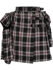 [Noir Kei Ninomiya] Buckle Checker Skirt