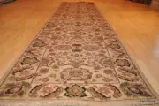 _HAND-MADE_RUG_10 feet Long Hall Runner Top Quality Wool AGRA design HIGH KNOTS