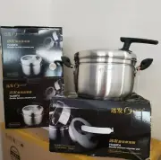 Double Bottom Steamer Pot 24cm set 3pcs