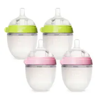 在飛比找樂天市場購物網優惠-美國Comotomo 矽膠奶瓶 二入 150ml (綠色/粉