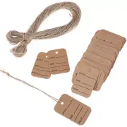 100Pcs Merchandise Display Price Tags Wedding Label Price Tags With String 20-UU
