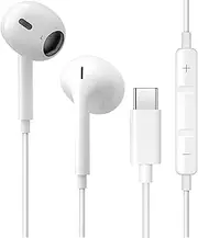USB C Earphones for iPhone16/15 HiFi Stereo Noise Earbuds Reduction with Mic&Volume Control for iPhone 15 pro, iPad Pro, Galaxy S23/S22/S21/S20/Ultra Note 10/20, Pixel 7/6