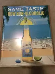 Corona Extra Metal BEER Sign Tin Tacker Cerveza NEW Mirror Non Alc MAN CAVE