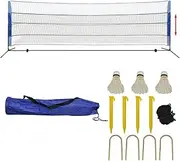 CHARMMA Badminton Net Set with Shuttlecocks 500x155 cm,Badminton Nets 5.35KG-91308