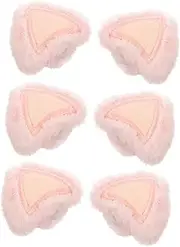 DIY Bunny and Cat Ears 6 Pack Plush Hair Clips for Easter Party Dress Rabbit Ears for Crafts