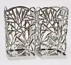 2 Bath Body Works Silver CHROME VINE Gentle Foaming Hand Soap Sleeve Holder
