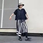 Y2 STYLE▪️不規則網格布拼貼Ｔ恤▪️Y2STYLE歐美設計款寬鬆韓版個性中大尺碼【F886521】