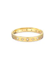 Zoe Lev 14K Yellow Gold Diamond Starburst Ring