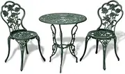 Patio Furniture Sets 3 Piece Bistro Set Cast Aluminium Green
