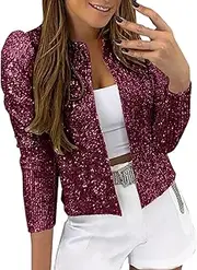 [Generic] Fleece Thermal Underwear Men Sequins Sparkling Cardigan Jacket Thermal Long Sleeve for Men