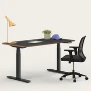 Recess Active Bundle | Ergonomic Chair Desk | Home Office Furniture Packages, Night / Large - 150W x 75D (cm) / Blackout/Black