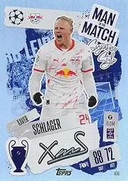 Match Attax 2024 2025 Xaver Schlager Man of The Match Trading Card