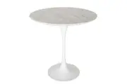 SK Designer Living | Replica Eero Saarinen Tulip Round Marble Side Table | White