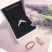 NEW Authentic PANDORA ss 925 Princess Wish Crown CZ Stackable Ring 197736CZ