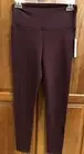 MEMBERS MARK ~ Legging Small Burgundy Rayon Cotton Stretch - NWT ~ Nice