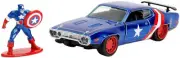 Jada Toys - 1:32 '72 Plymouth GTX with Captain America Nano Fig [New Toy] Figu
