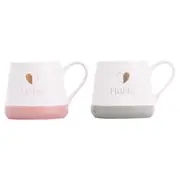 2pc Splosh Wedding Wifey/Hubby 440ml Ceramic Mug Set w/ Handle Drinkware