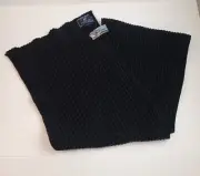 Northern Lights Clothing Co. 100% Lambswool Charcoal Gray Ribbed Scarf 62 x 11