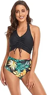 [PLUVO] Family Matching Swimwear Set - Family Matching Swimwear Set | Two-Piece Parent-Child Beachwear Set for Women, Girls Black