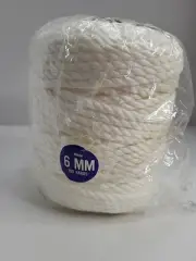 VTG MACRA WORLD White Poly- Olefin Fiber Cord for MACRAME 100 yds 6mm