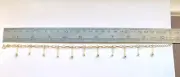 22 ct gold on silver 925 Indian anklet, Payal , gunguroo , leg chain # 4