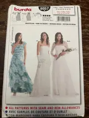 Burda 8057 UNCUT Sewing Pattern, Misses' Wedding Dress, Size 8-20