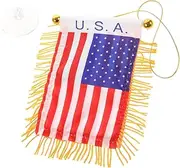 Anneome Car Rearview Mirror Decor Flag Pendant Tassel Home Decor Accessory for Farmhouse Style