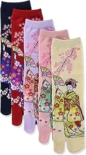 iyasi(イヤシ) Iashi 09826-995-912 Women's Tabi Socks, Japanese Pattern
