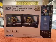 LASER Dual Screen Portable 9" Dvd Player (DVD-PT9-DUAL) Brand New