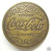 COKE COCA COLA LICENSE VENDOR PINBACK COLLECTOR BADGE