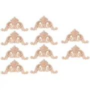 10 Pcs Wood Carving Decal Wood Mouldings Corner Applique Home Door Decor9345