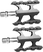Ultralight Black Aluminum Alloy Bike Pedal Foldable Easy to Install Durable Accessory for Commuting Recreational Riding and Road Bicycles