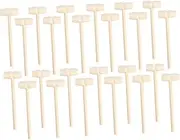 Kisangel 30Pcs Mini Wooden Hammer Mallets for Creative Beating Gavel for Hand Eye Coordination Muscle Development and Patience Building Activities