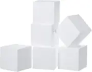 6 Pack Square Foam Blocks for DIY Crafts Arts Projects Sculptures, 4x4x4 Inch