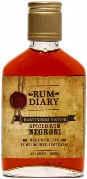 The Rum Diary Spiced Rum Negroni Hip Flask 150ml