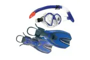 Porpoise Complete Snorkelling Set (Blue) - Large/XL