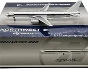 Pre-Built Model Aircraft 1:400 11CM Luxury Scale Aircraft Collectible Model for Northwest Airlines B757-200 N604RC Static Display Airplanes Miniature Airplane Model